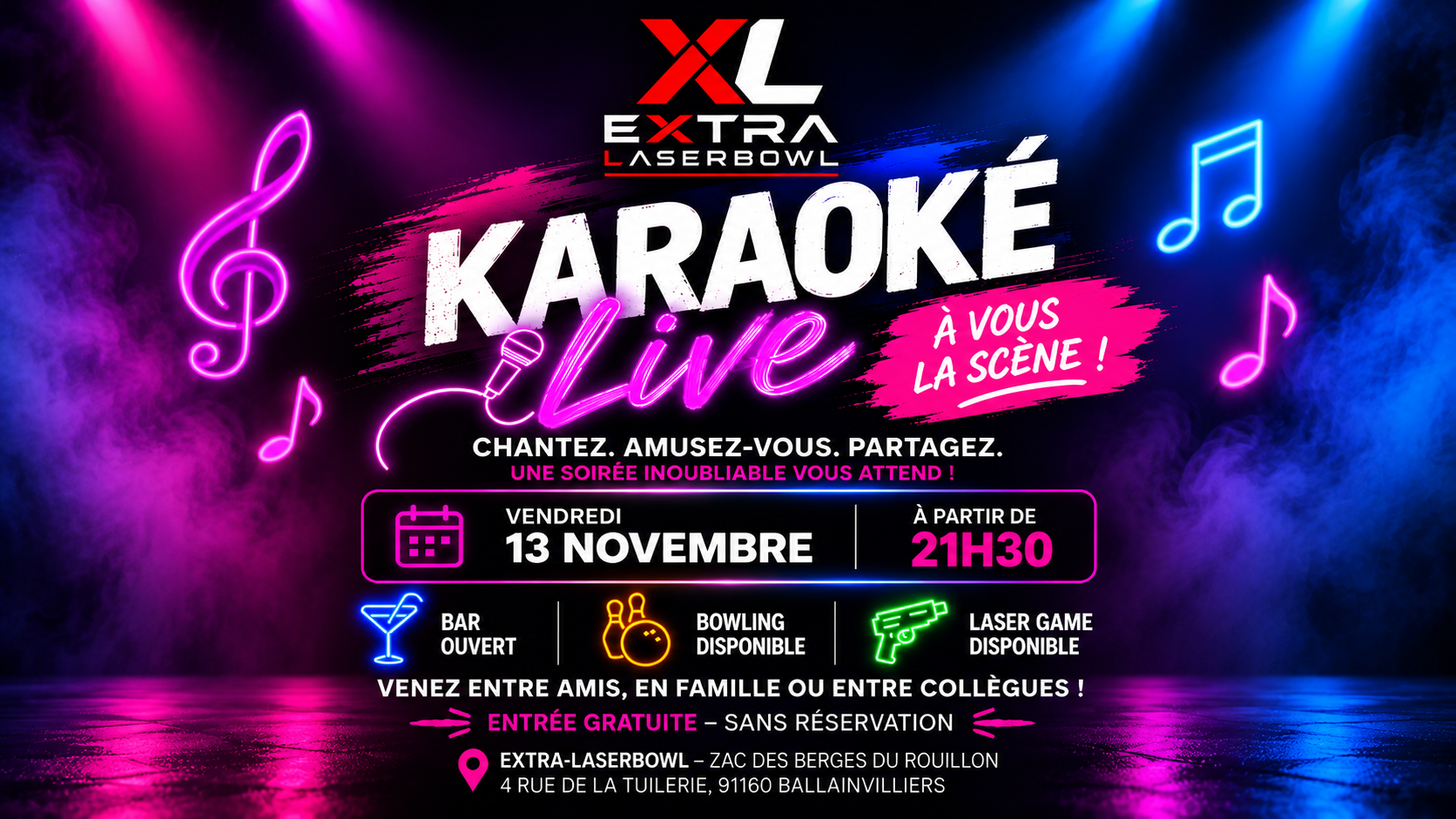 🎤 Karaoké Live – Vendredi 13 Novembre à 21h30